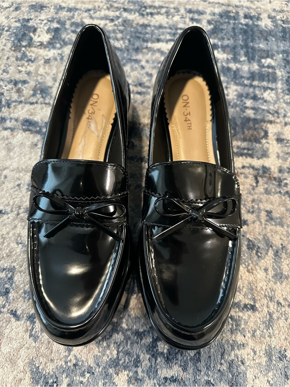 On 34th Stassy Platform Loafers. Size 9.